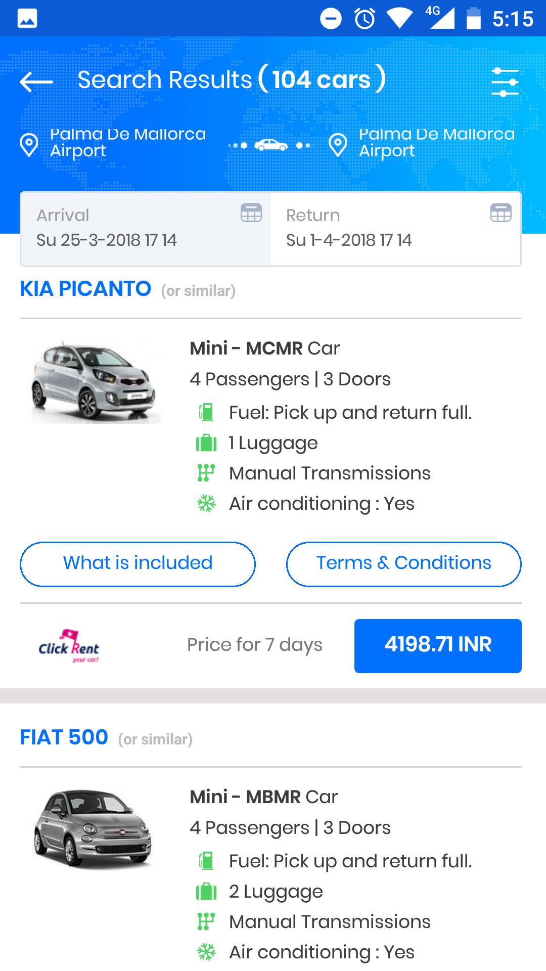 Phone app - Rental Car Group