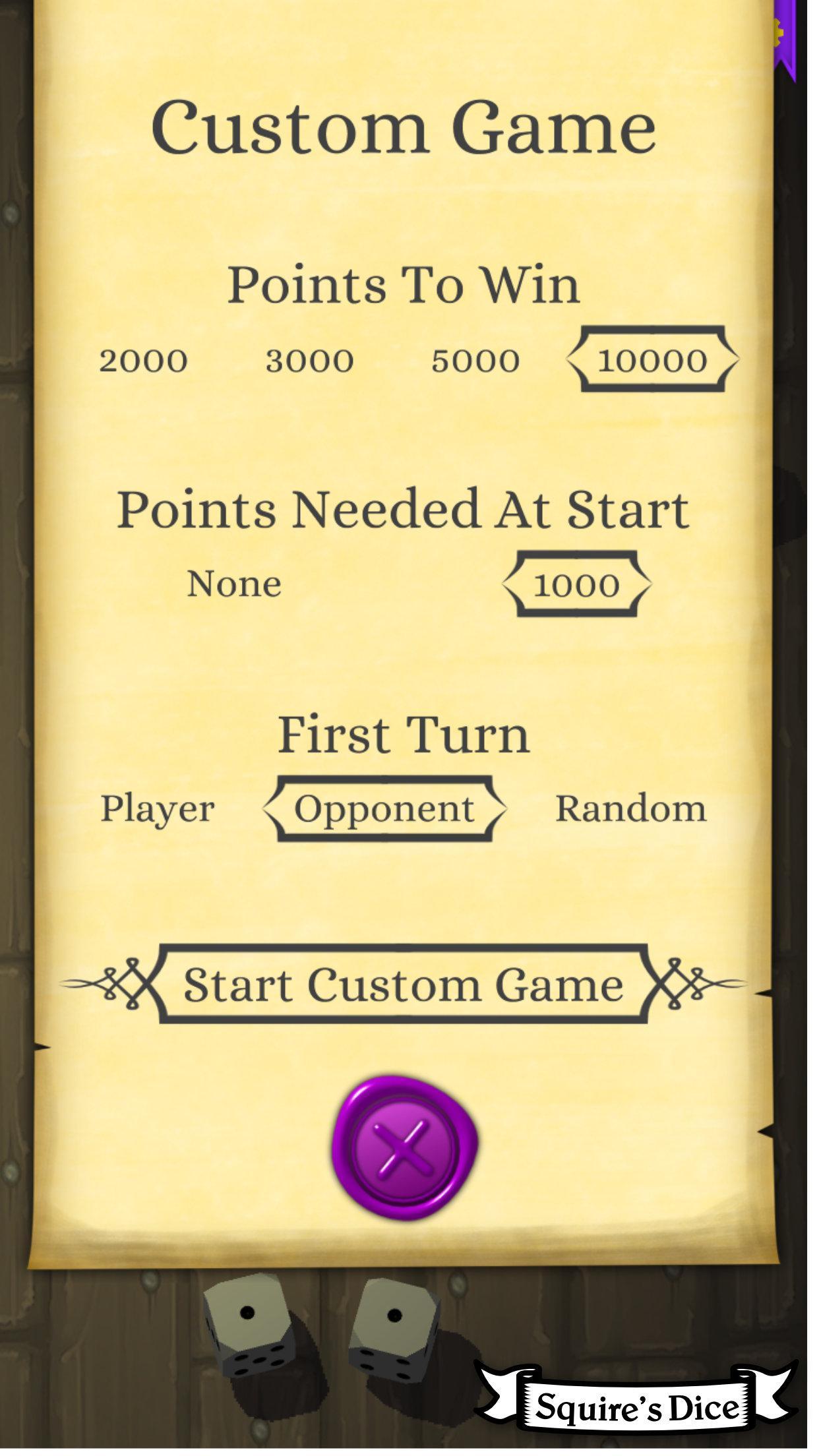 Squire's Dice