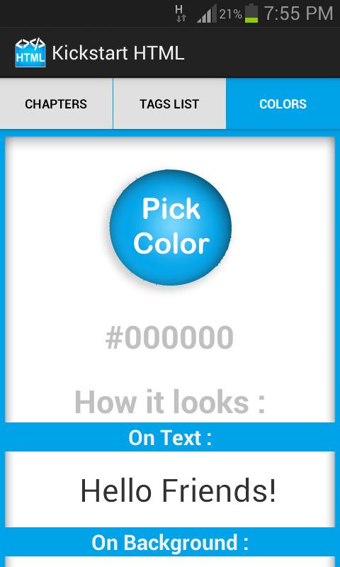 Kickstart HTML