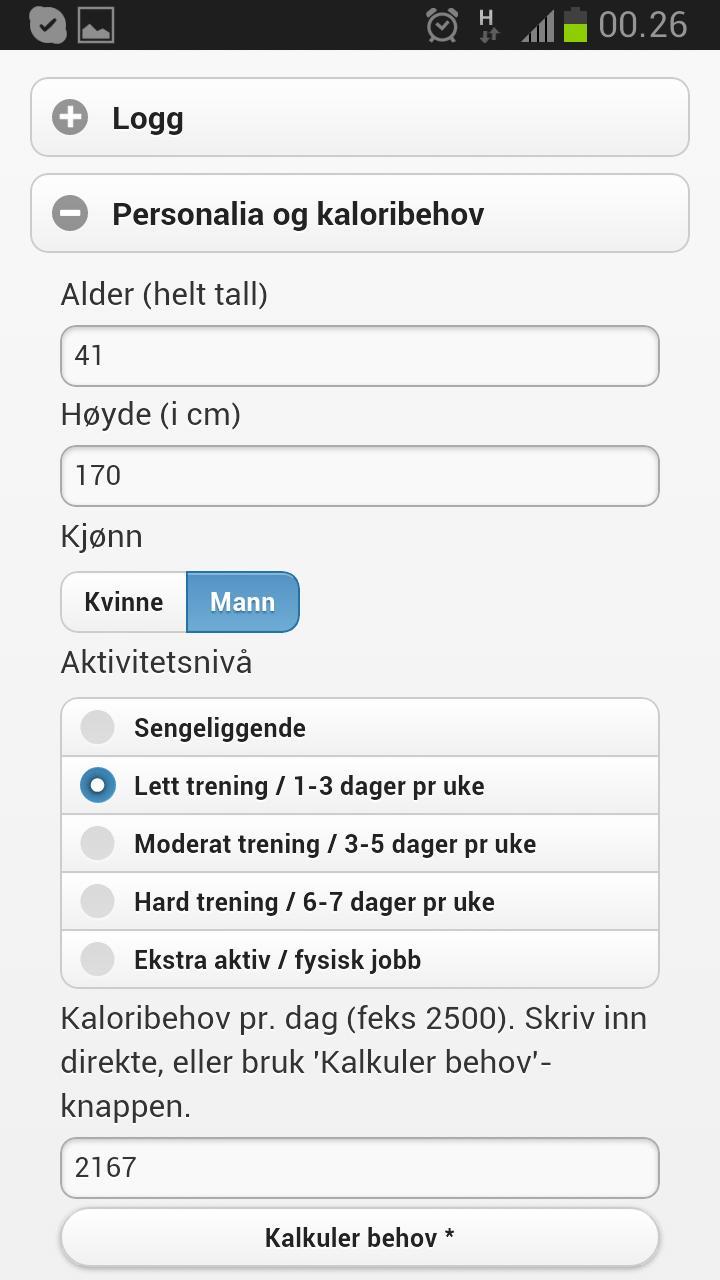 Kaloridagboka