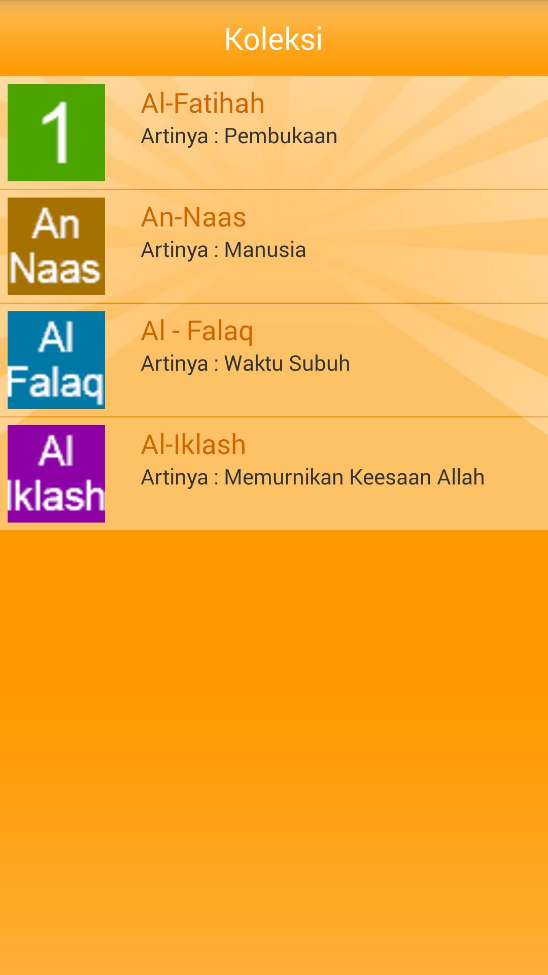 Hafalan Surat Pendek