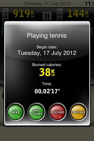 Burned Calories Counter