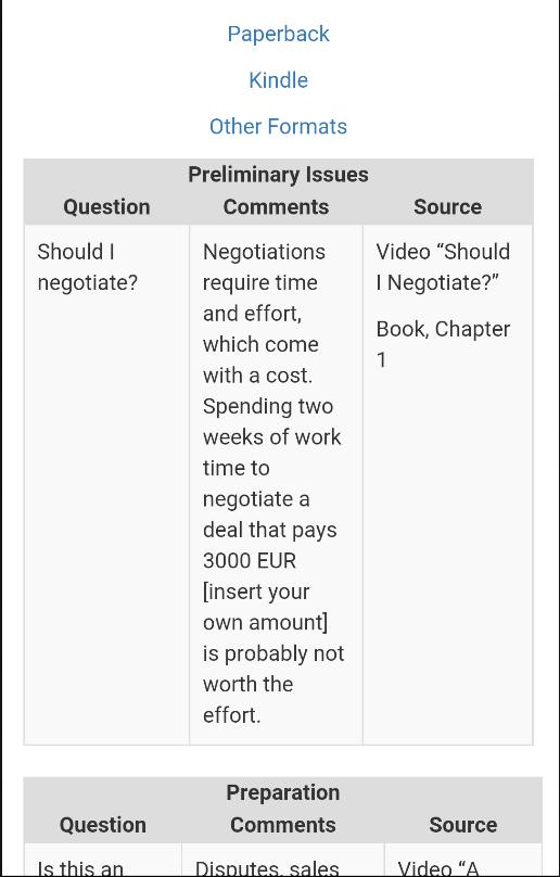 Negotiation Planner