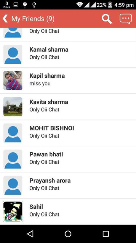 Oii Chat Messenger Chating App