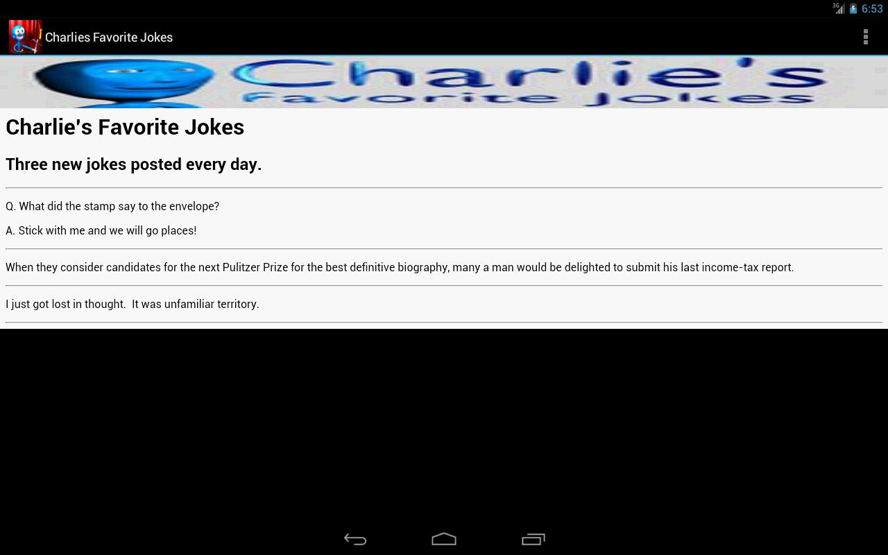 Charlie's Favorite Jokes