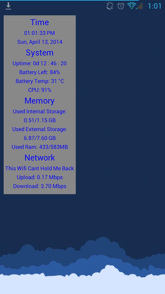 Stats Monitor Widget Free