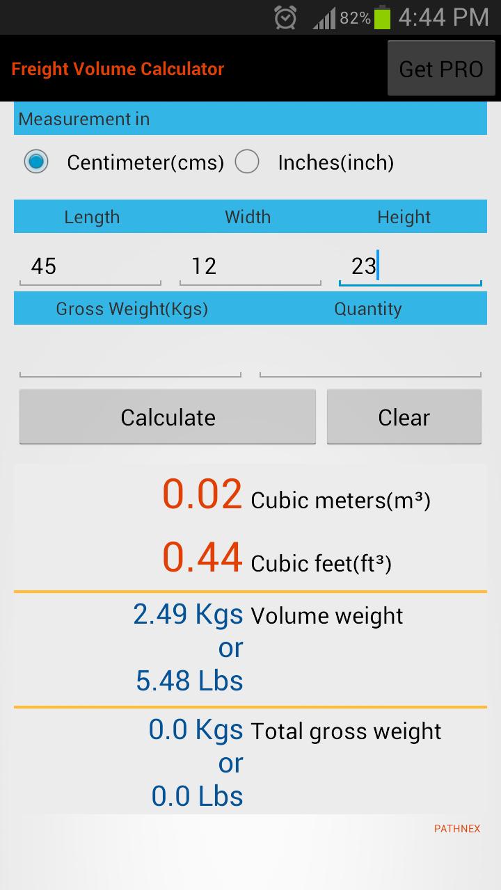 Freight Volume Calculator- CBM