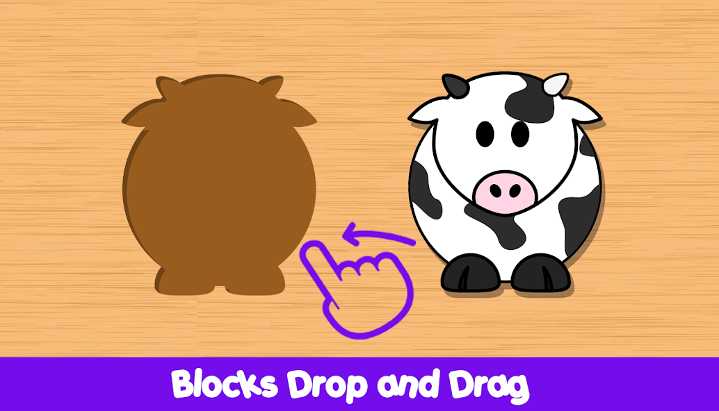 Infant piano with farm animals