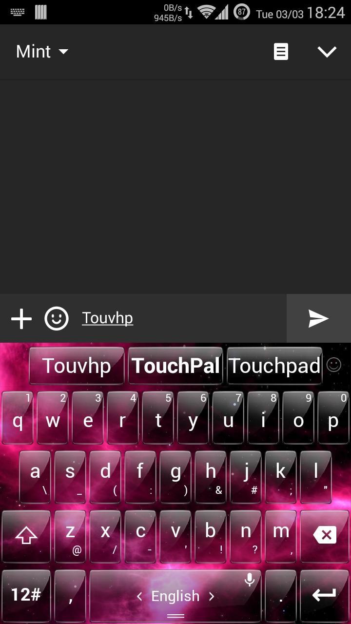 Keyboard Theme Glass Nebula