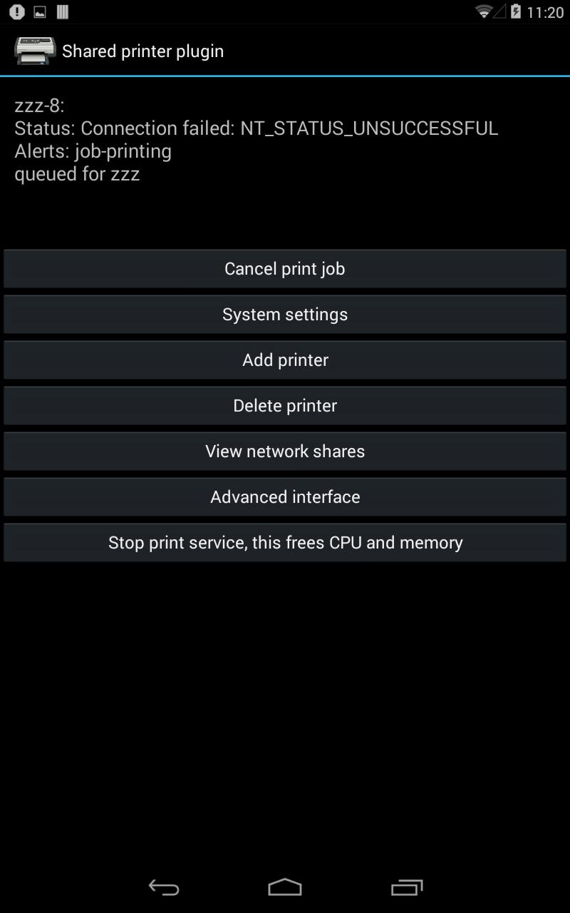 Shared printer plugin - CUPS