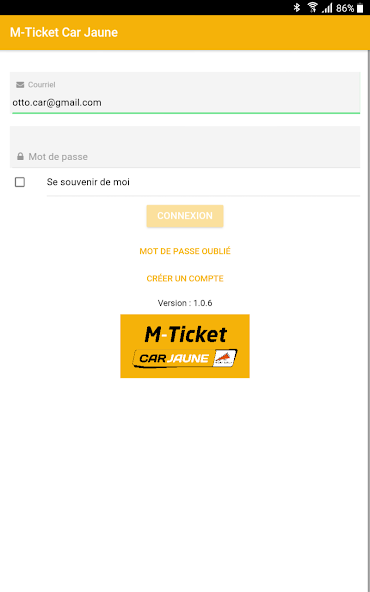 M-Ticket Car Jaune