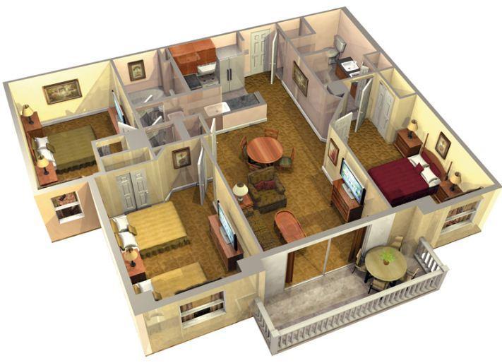 3D House Floor Plans