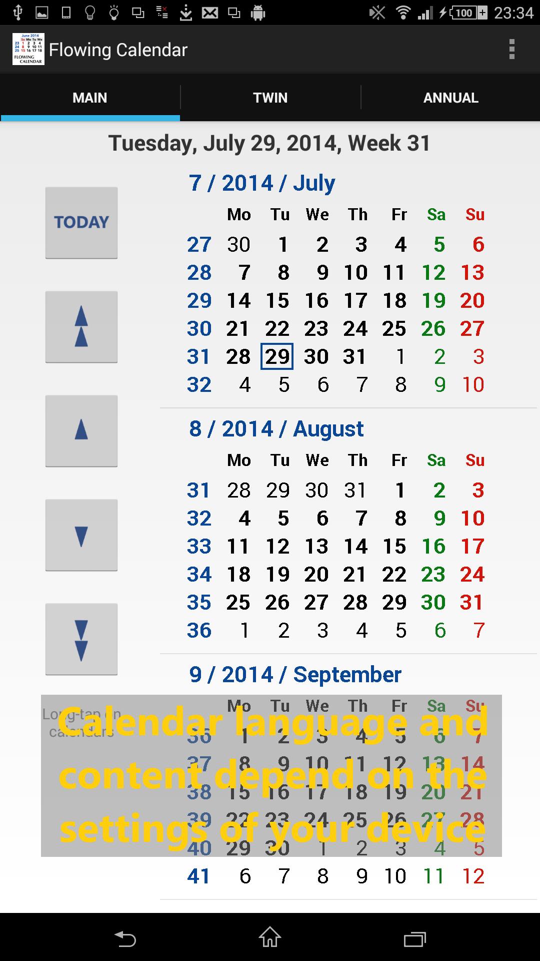 Flowing Calendar LITE