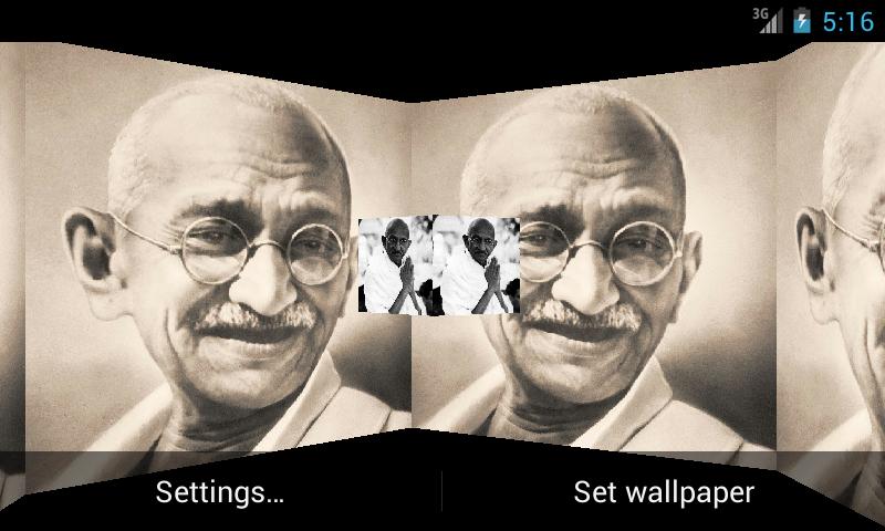 Mahatama Gandhi 3D LWP