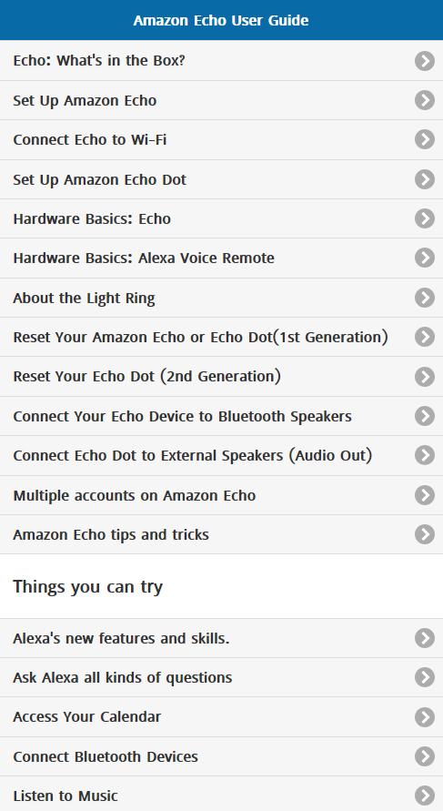 User Guide for Amazon Echo