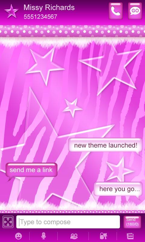 Purple Polka Dot Zebra Go SMS