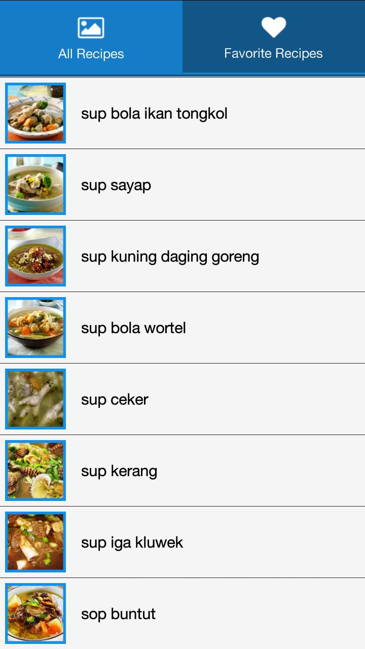 Resep Sup Pilihan