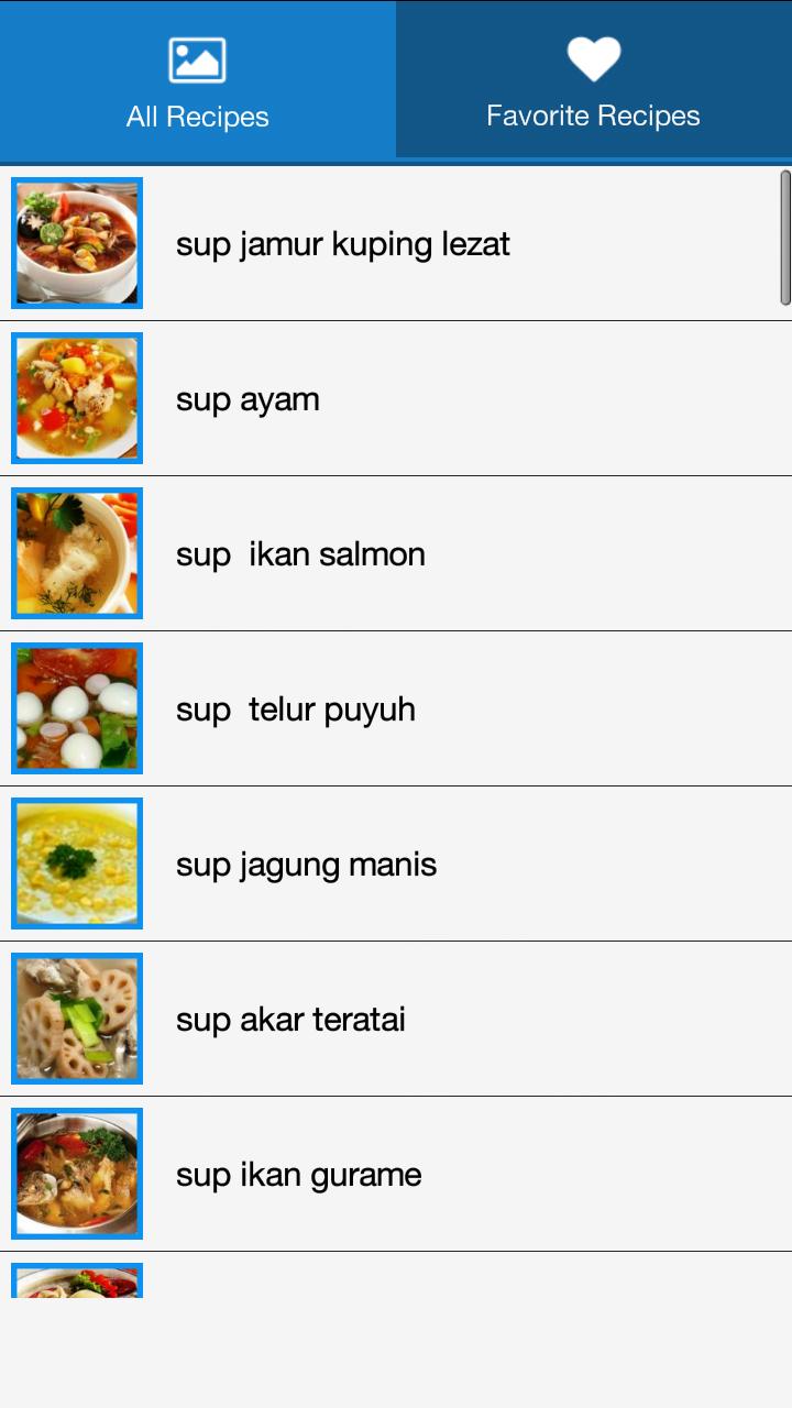 Resep Sup Pilihan