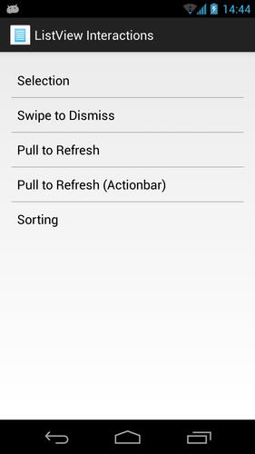 ListView Interactions