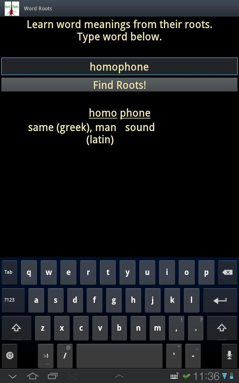 WordRoots for Science