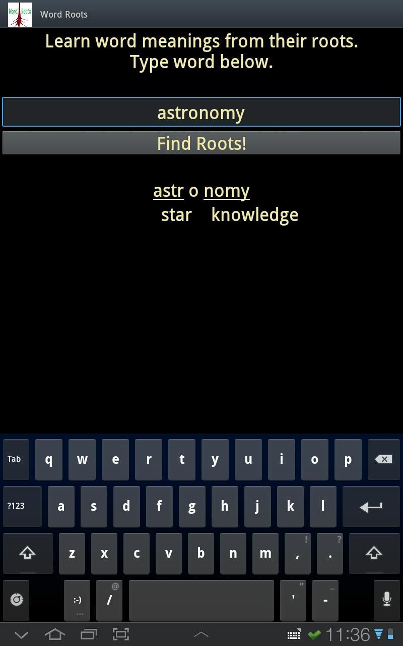 WordRoots for Science