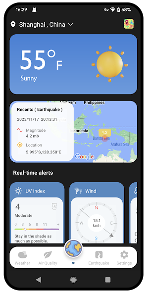 Clime: Zoom Radar & Earthquake