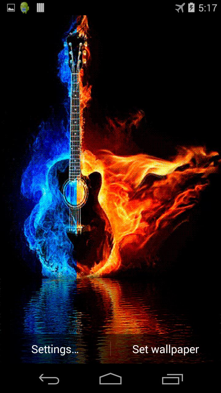 Burning Guitar Live Wallpaper