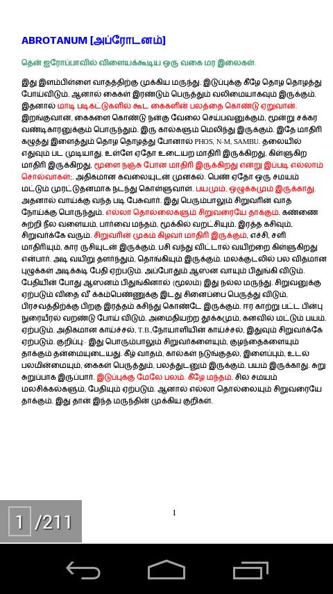 Homeopathy Medicine in Tamil