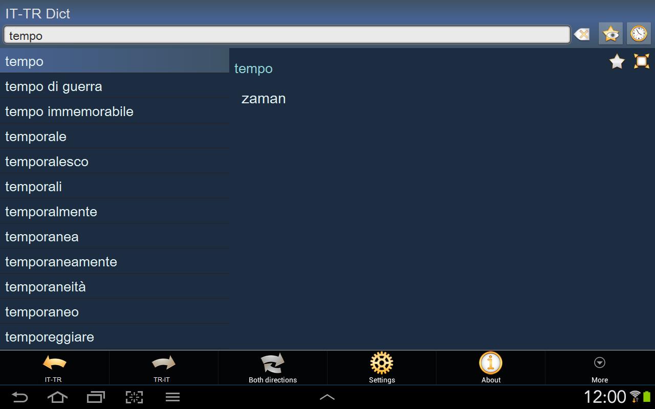 Italian Turkish dictionary
