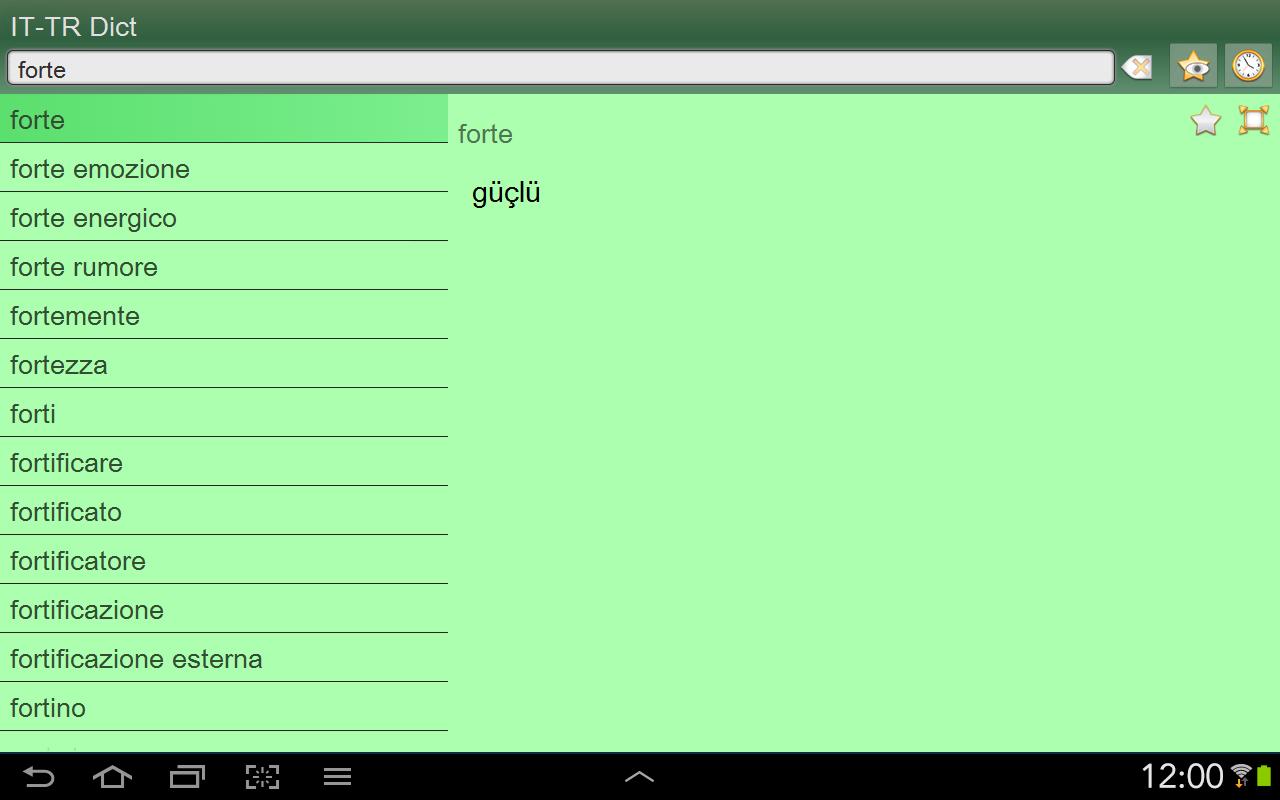 Italian Turkish dictionary