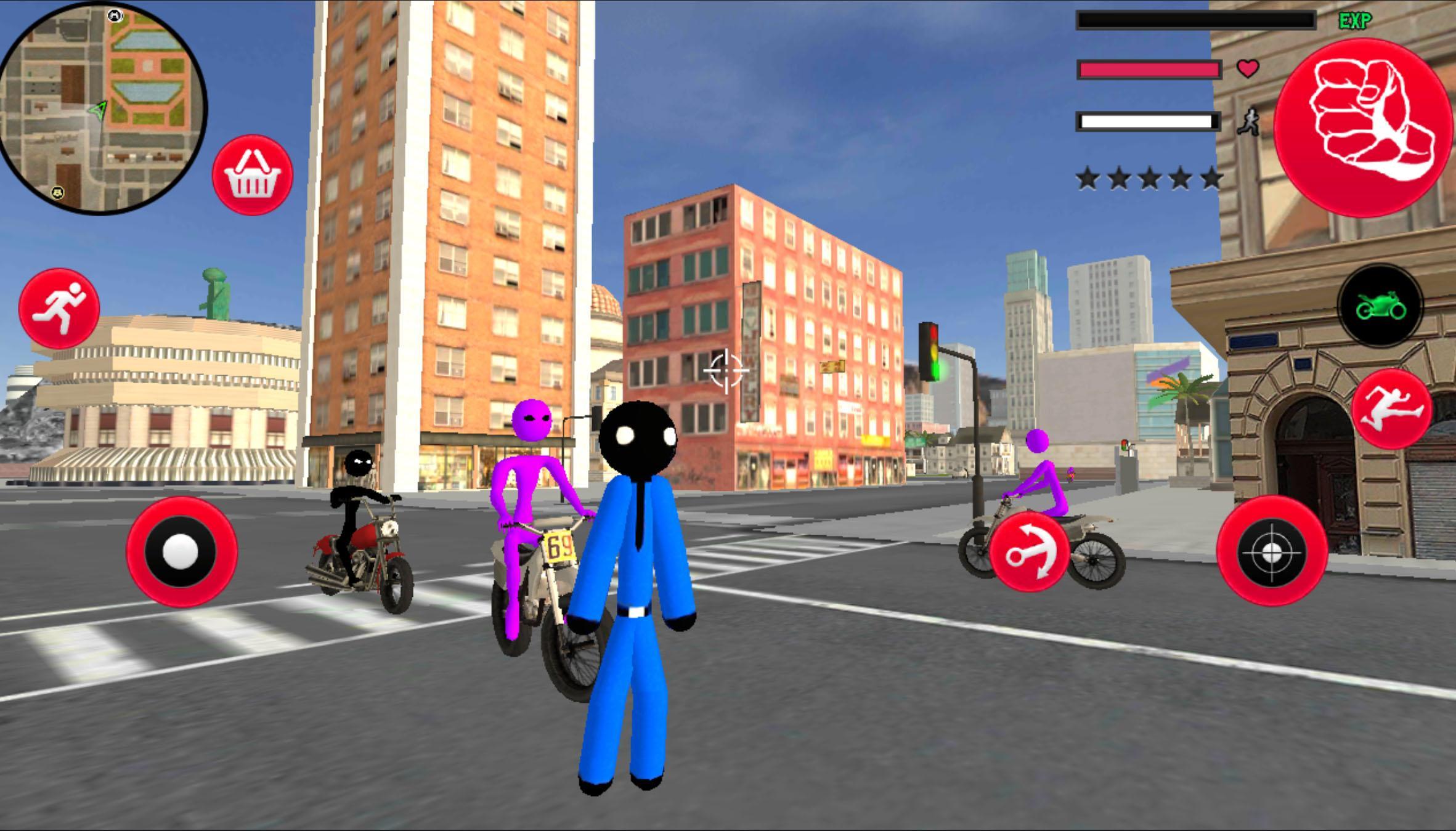 Police US Stickman Rope Hero Vegas Gangstar Crime