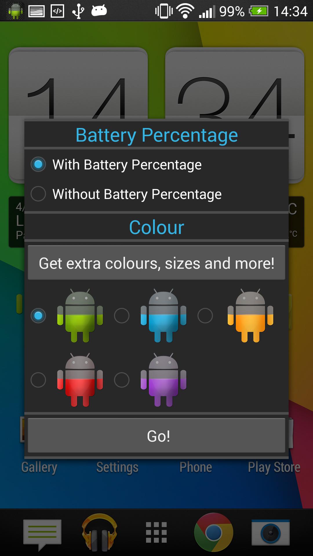 Droid Battery Widget