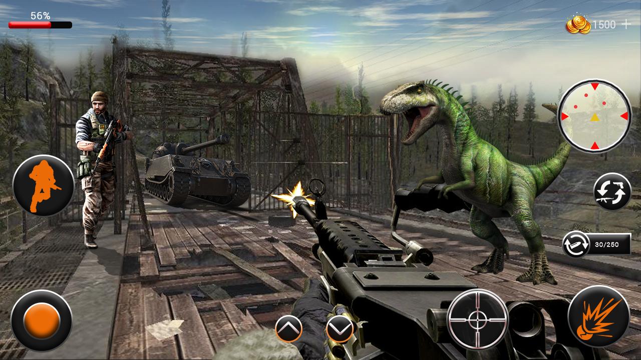 Dino Attack Gun Strike Professional Hunting Jungle