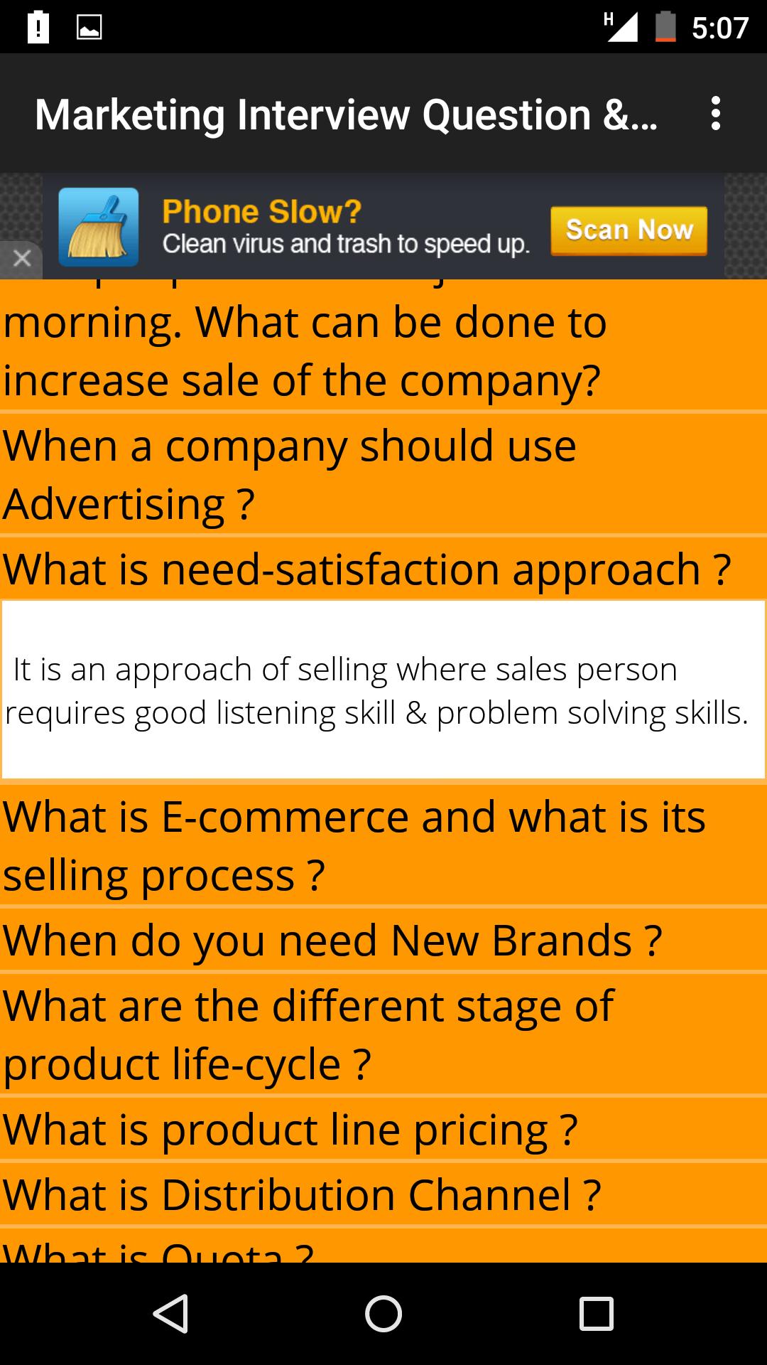 Marketing Interview Questions