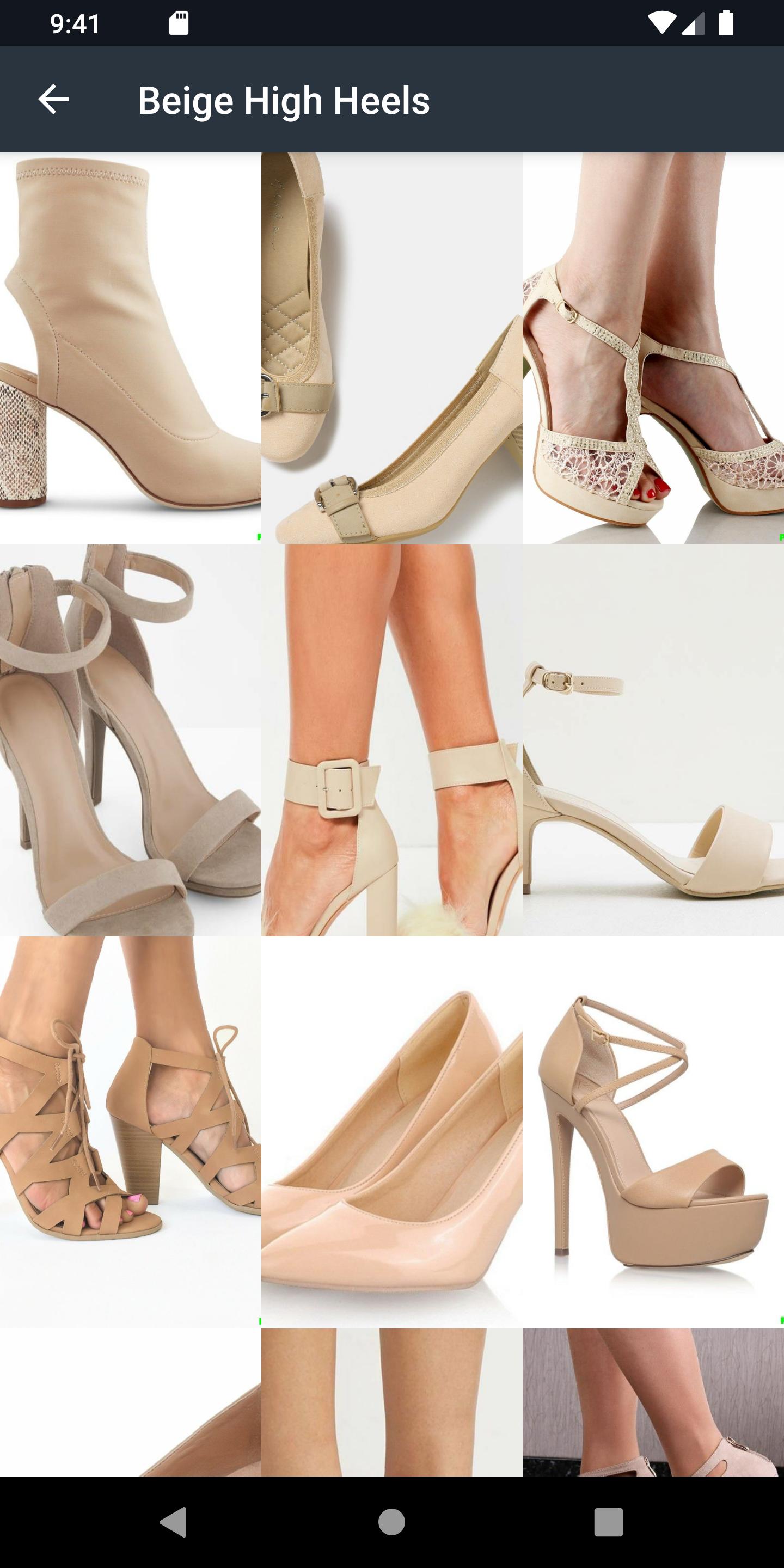 Beige High Heels