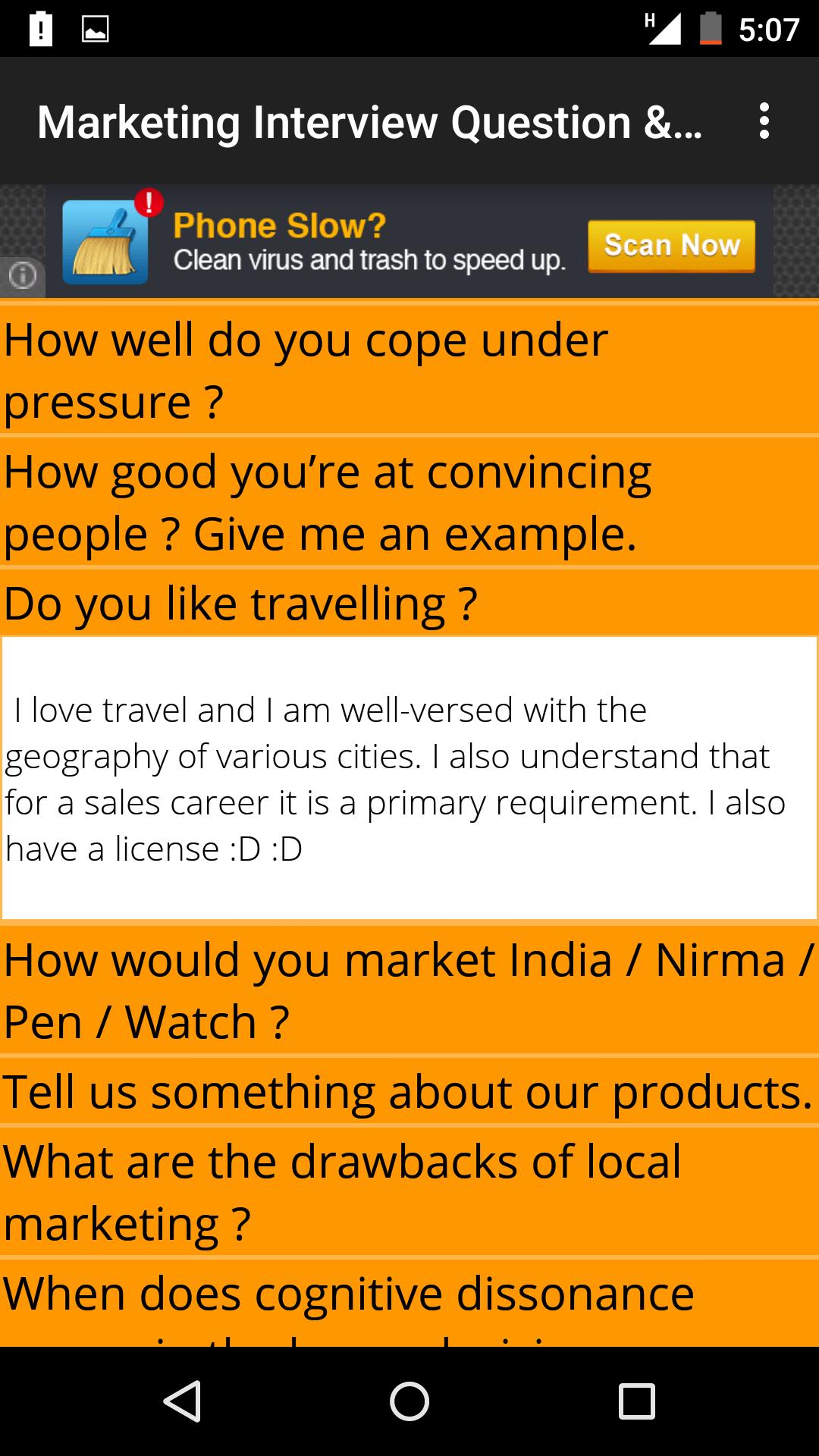 Marketing Interview Questions