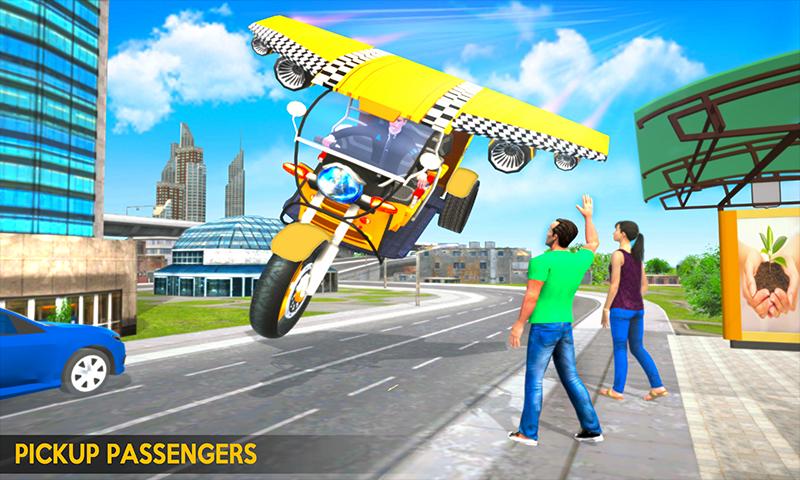 Flying Tuk Tuk Rickshaw Taxi Driver Simulator Game