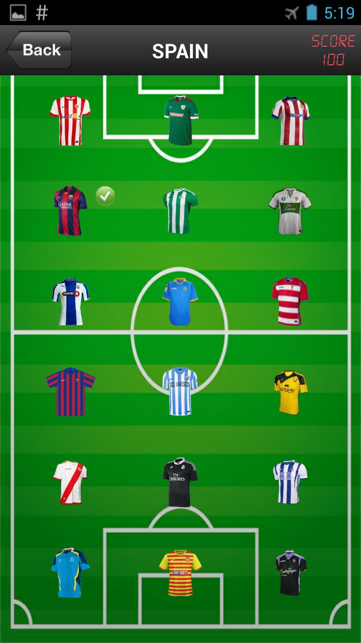 Soccer Clubs Shirts  Quiz