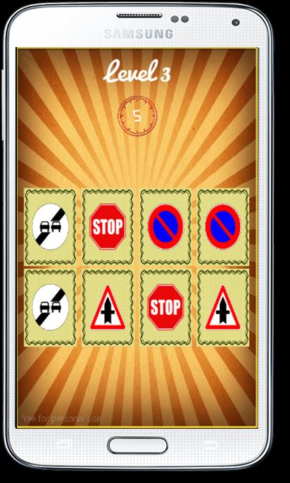 Memory Matching Road Signs