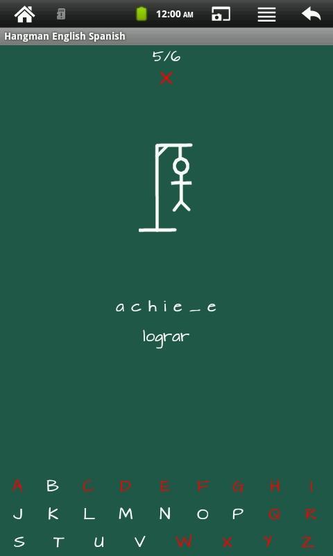 Hangman English Spanish