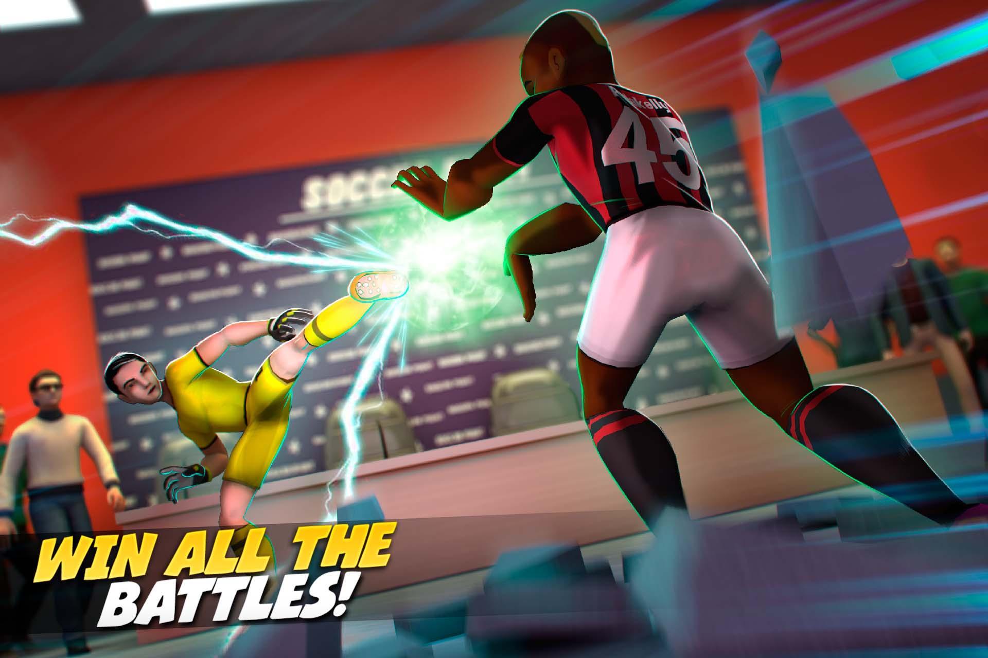 Press Room Soccer Fight! Football Player Combat 3D