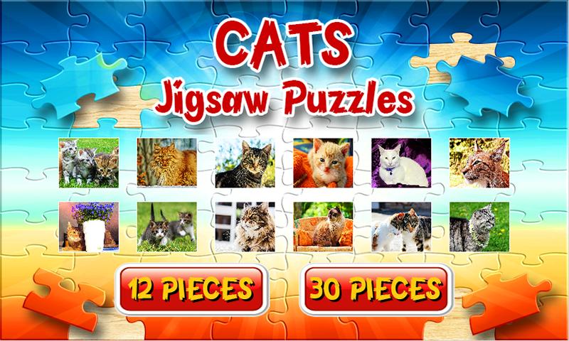 Cat Jigsaw Puzzles Cute Brain Games for Kids FREE