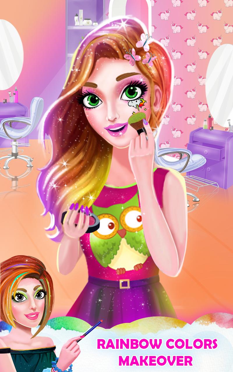 Unicorn Rainbow Makeover - Dress up & Makeup Game