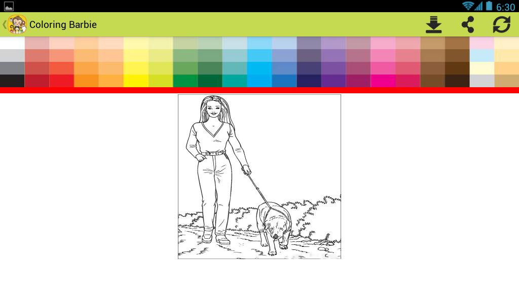 coloring barbie