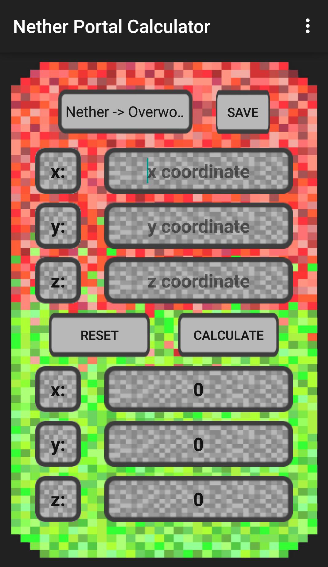 Nether Portal Calculator